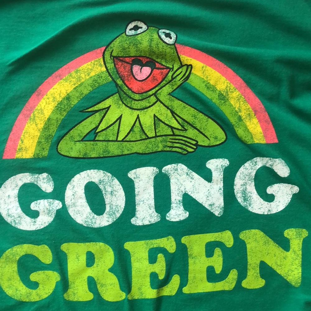 Disney Store Going Green T-shirt With Kermit. Size XXL . 50% cotton and 50% poly - Picture 9 of 10